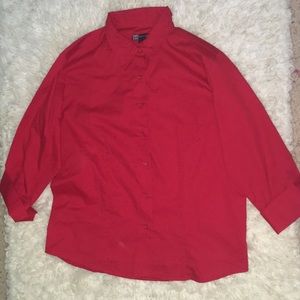 Blue generation red button up shirt
